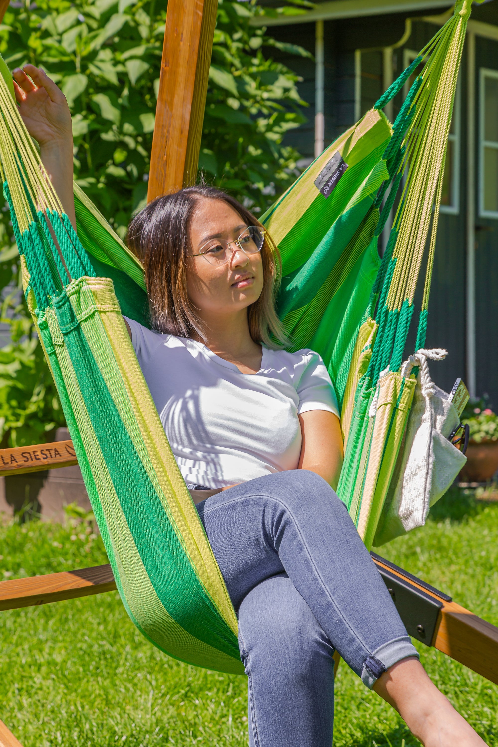 LA SIESTA® - Habana Basic hængestol i økologisk bomuld - Jungle