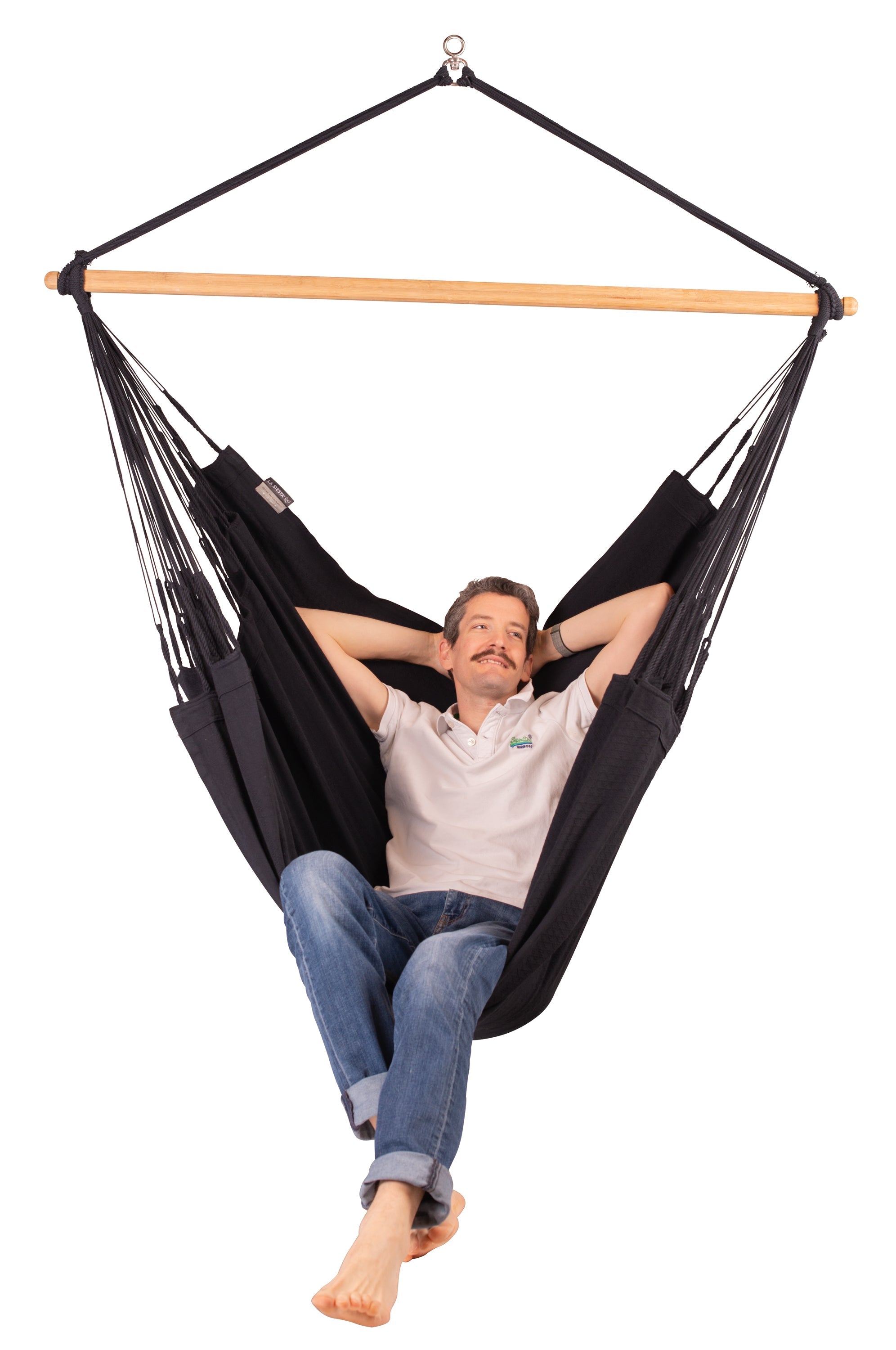 LA SIESTA® - Habana Kingsize hængestol i økologisk bomuld - Onyx