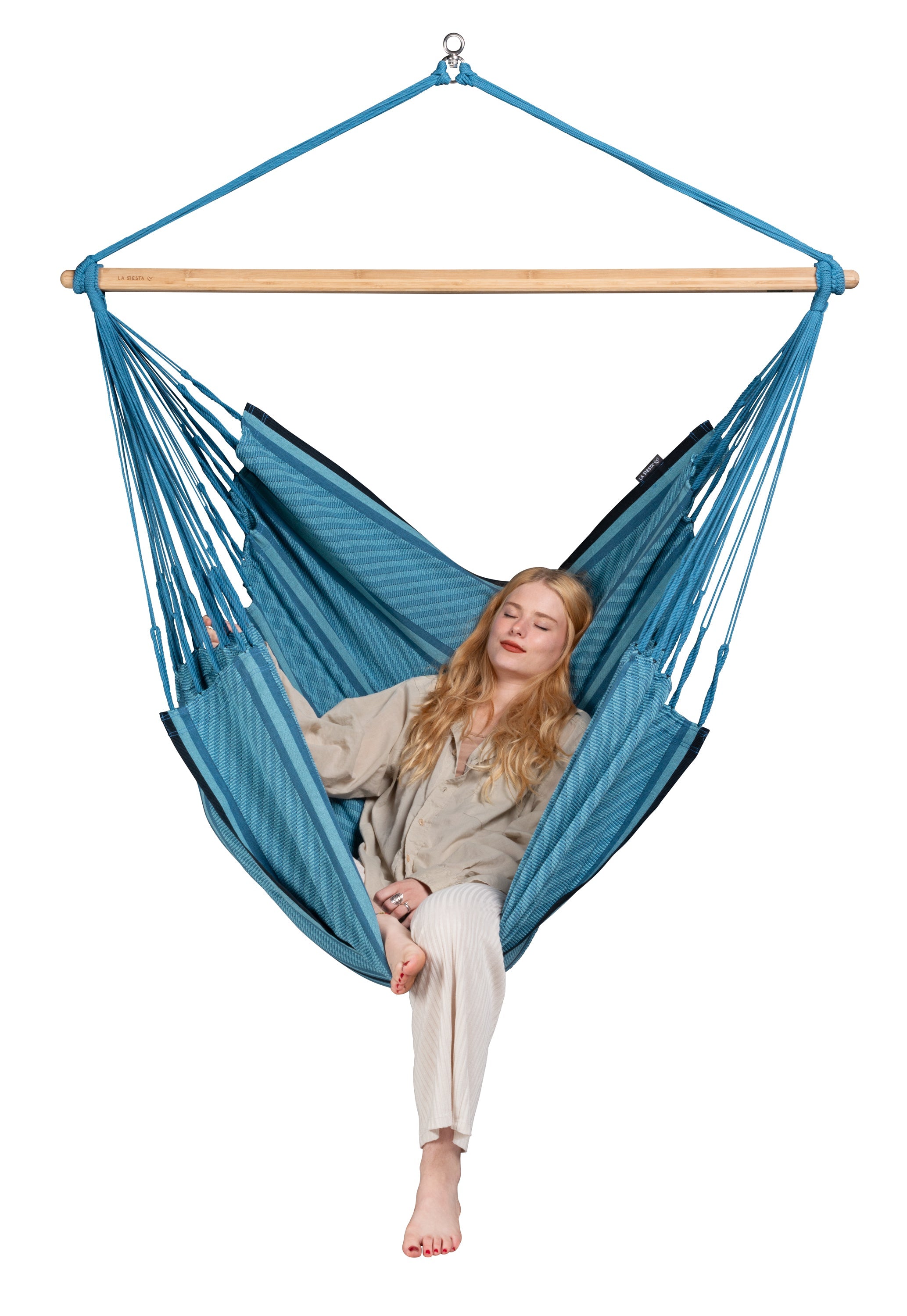 LA SIESTA® - Habana Kingsize hængestol i økologisk bomuld - Blue Zebra