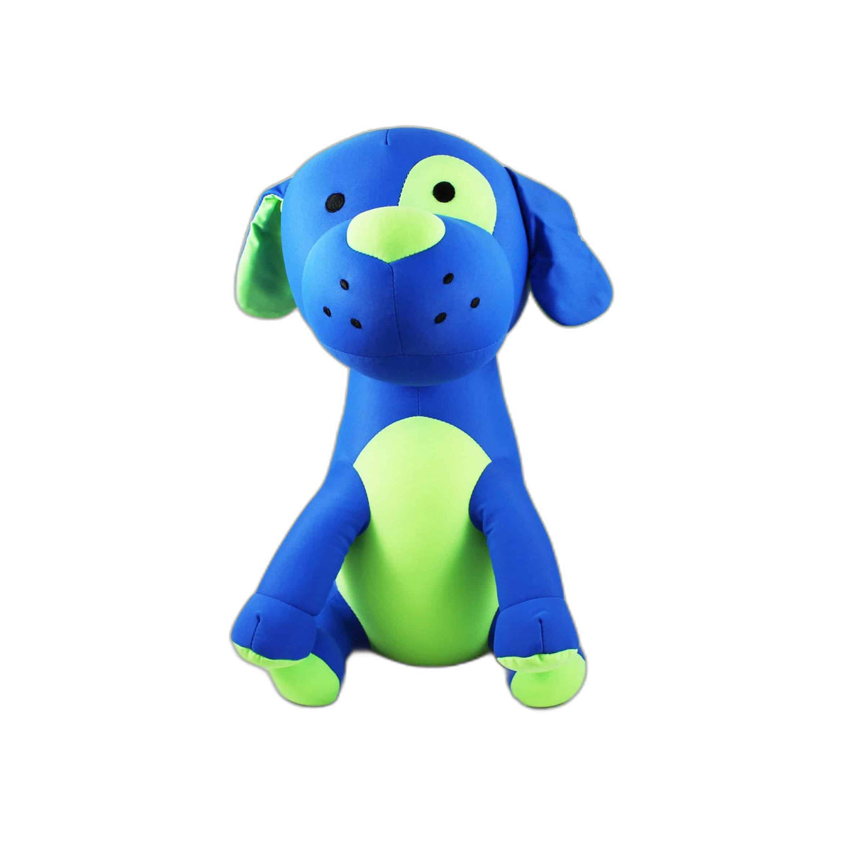 Cuddlebug knuffelpude hund i blå og grøn