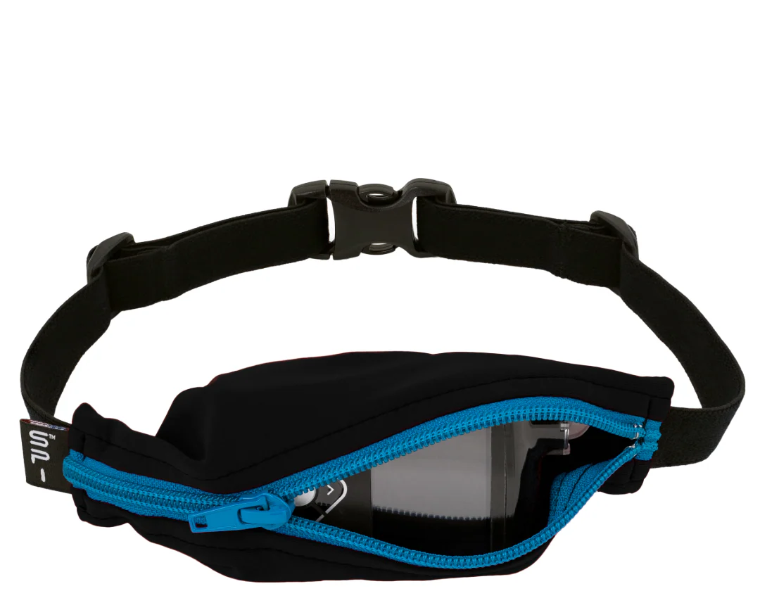 SPIbelt - Løbebælte Kids Diabetic PTH - Black/Turquoise Zipper
