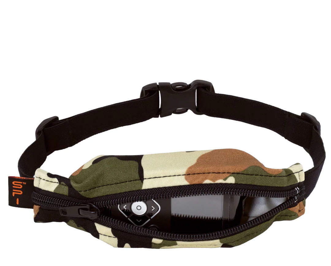 SPIbelt - Løbebælte Kids Diabetic PTH - Pink Camouflage/Black Zipper