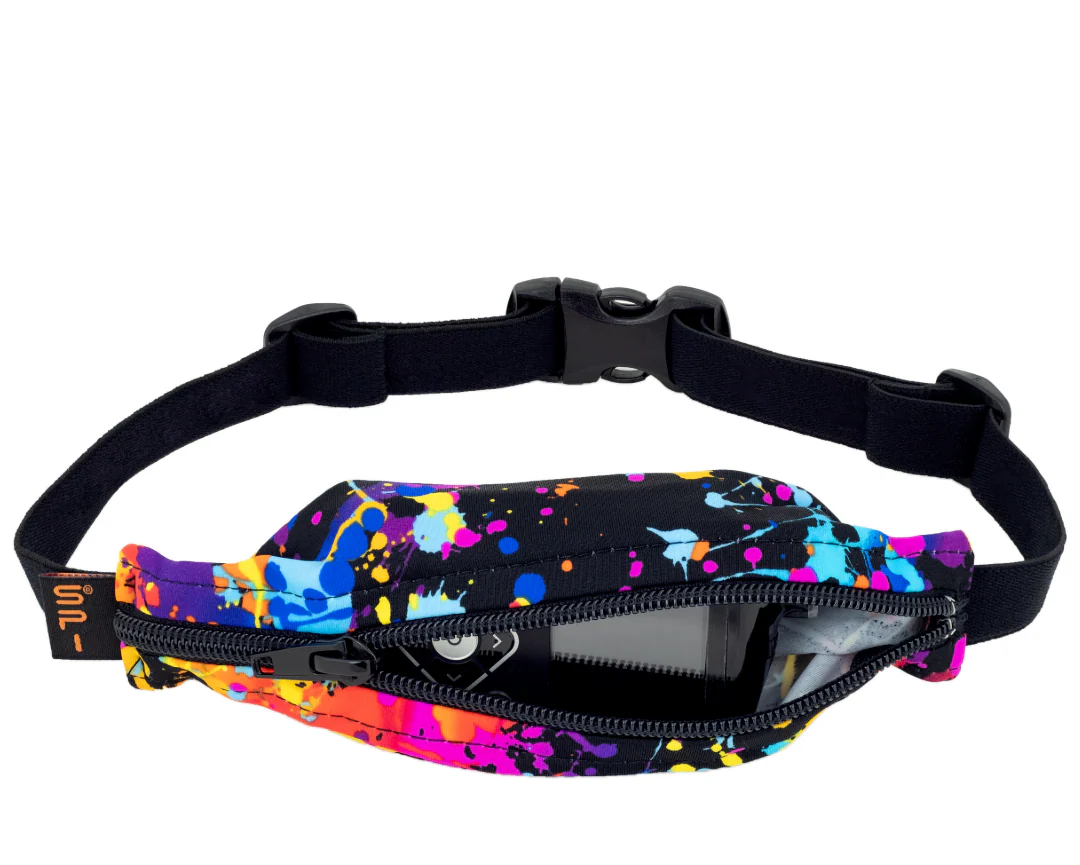 SPIbelt - Løbebælte Kids Diabetic PTH - Hot Pink Cheetah/ Black Zipper