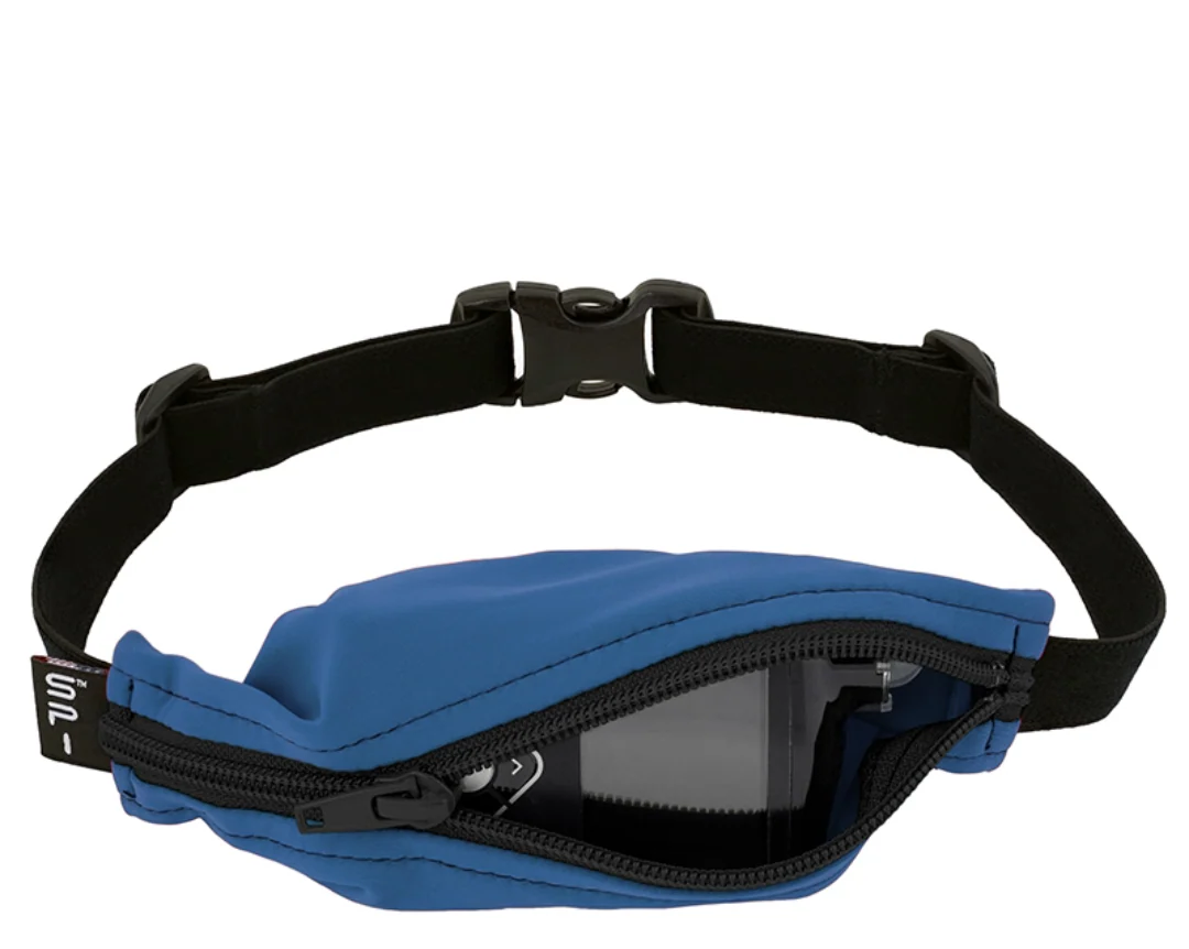 SPIbelt - Løbebælte Kids Diabetic PTH - Steel Blue/Black Zipper