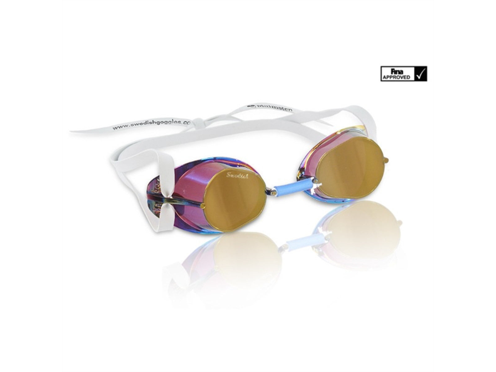 Malmsten - Svømmebriller Swedish Goggles Metallic Anti fog - Metallic Gold