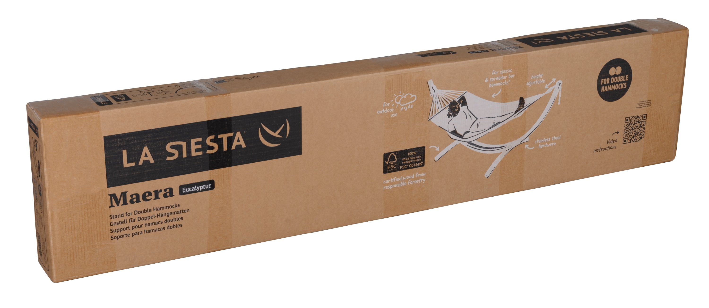 LA SIESTA® - Maera Stativ  til single-hængekøjer  - Eucalyptus