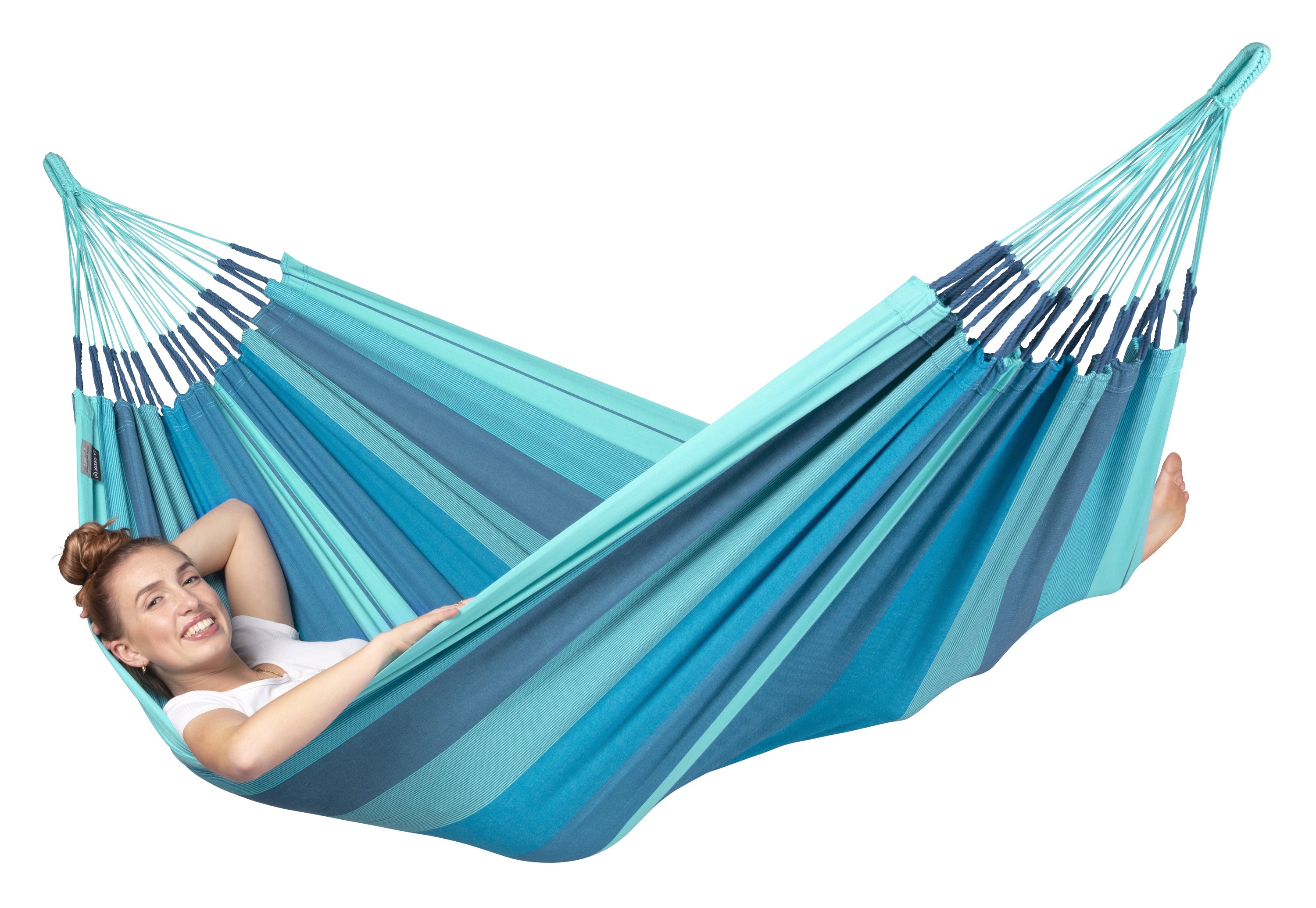 LA SIESTA® - Modesta Single-hængekøje i økologisk bomuld - Lagoon