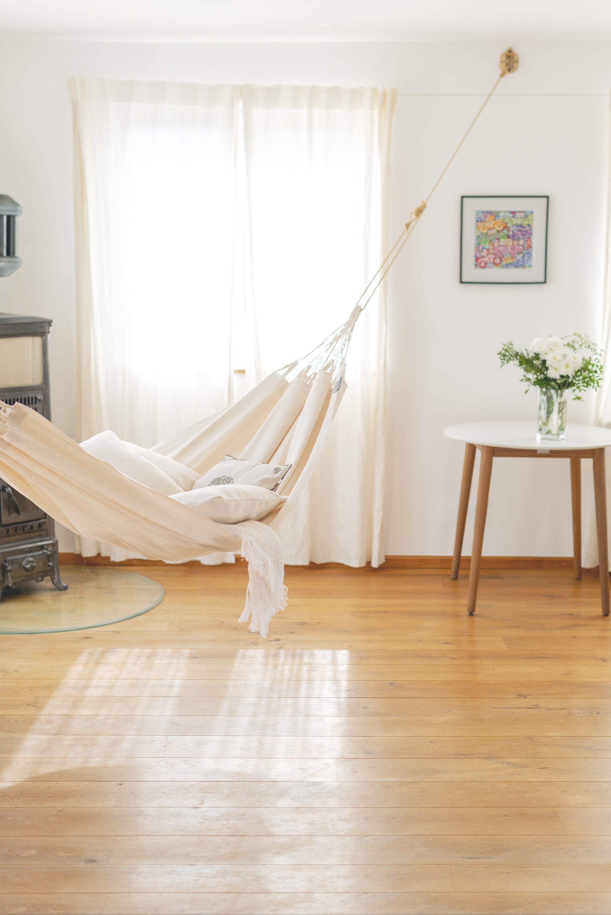 LA SIESTA® - Modesta Single-hængekøje i økologisk bomuld - Latte