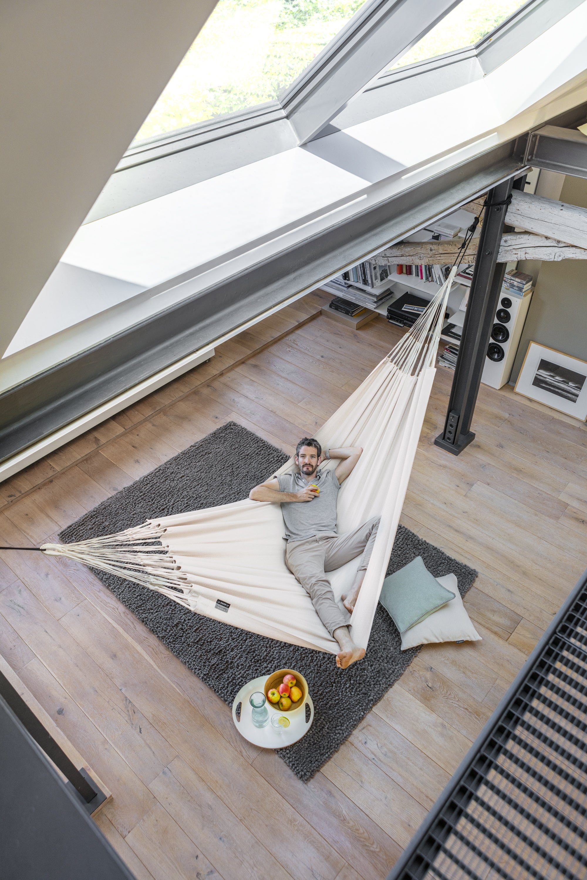 LA SIESTA® - Modesta Kingsize-hængekøje i økologisk bomuld - Latte