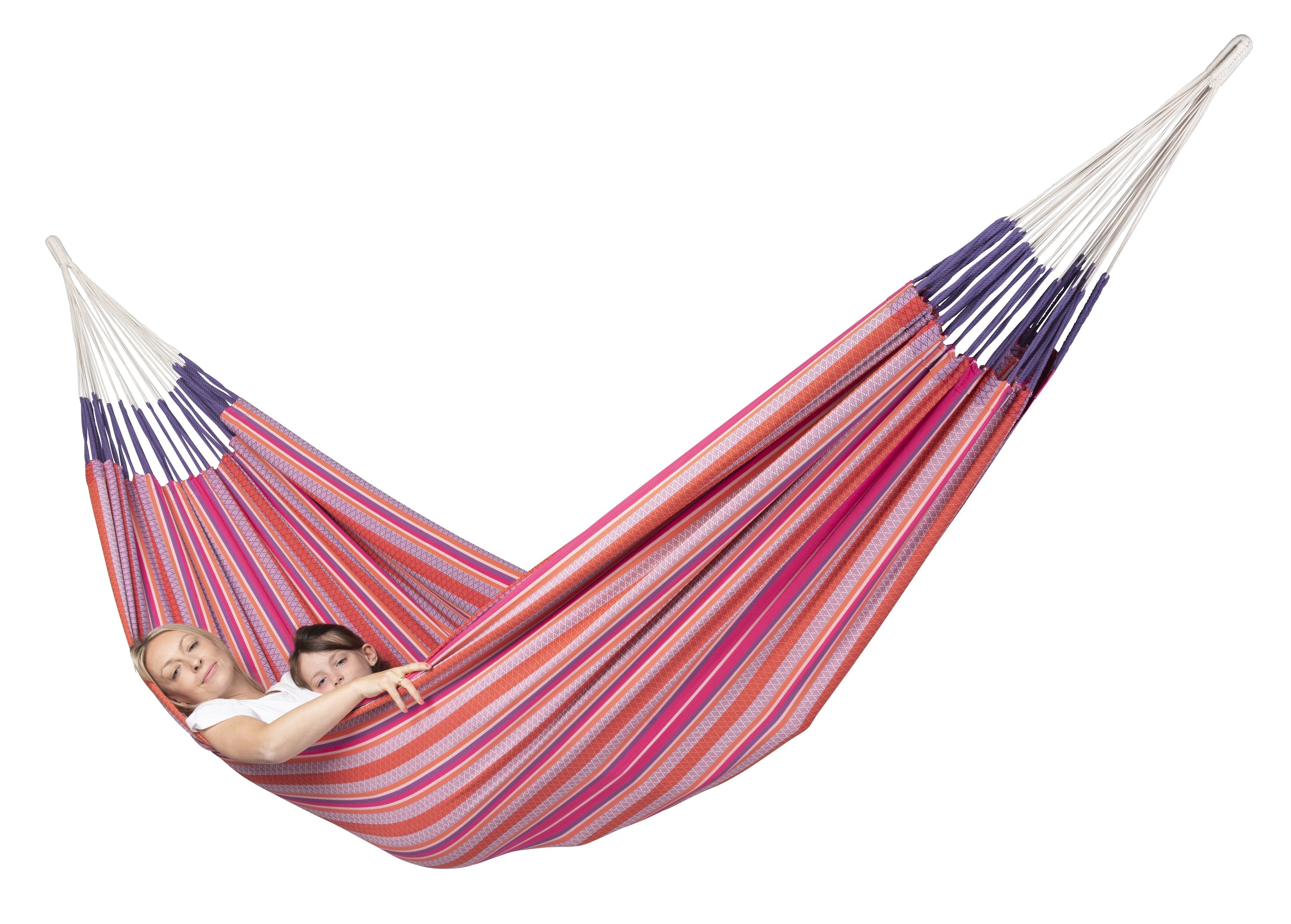 LA SIESTA® - Modesta Kingsize-hængekøje i økologisk bomuld - Flamingo