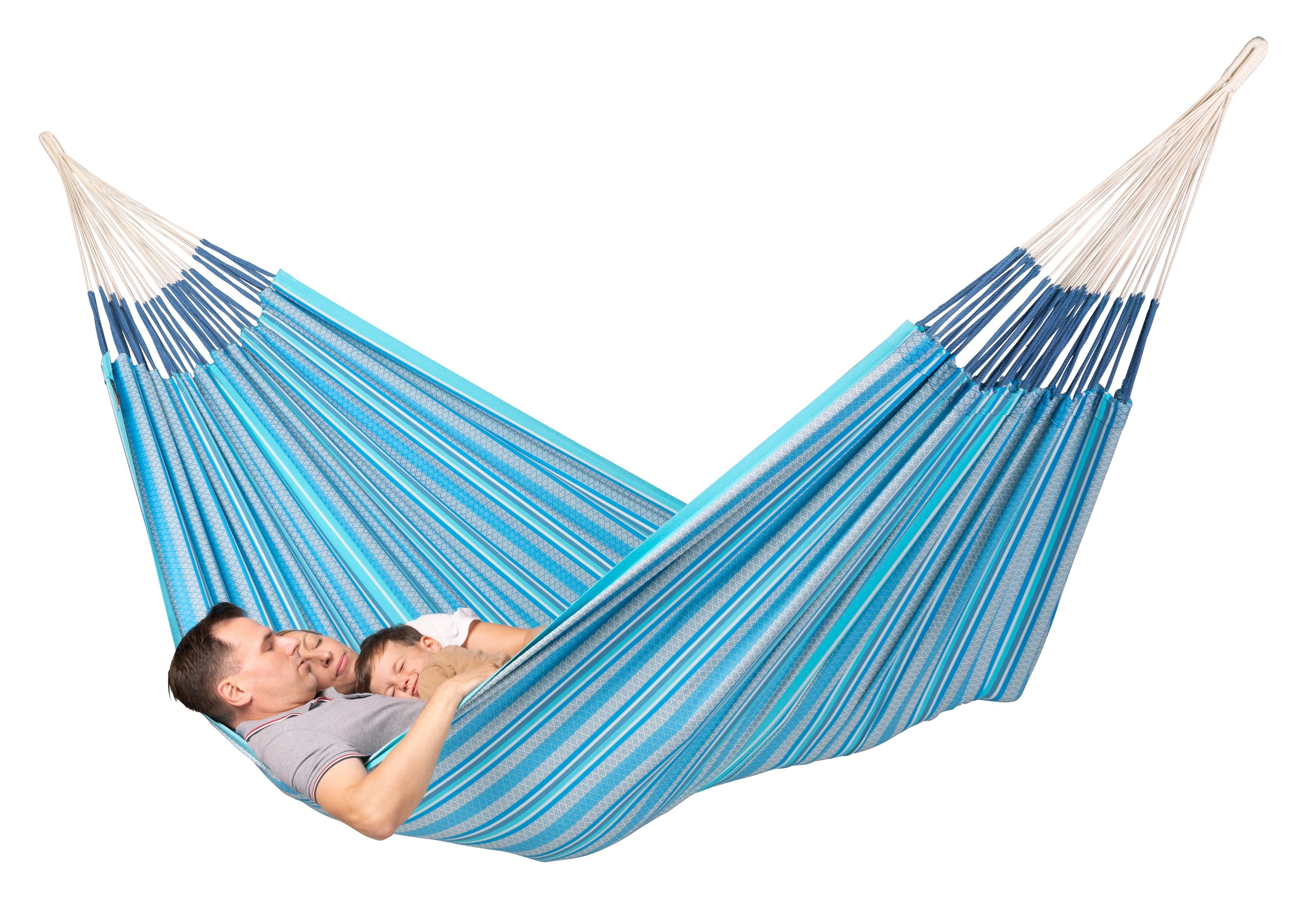 LA SIESTA® - Modesta Kingsize-hængekøje i økologisk bomuld - Azure