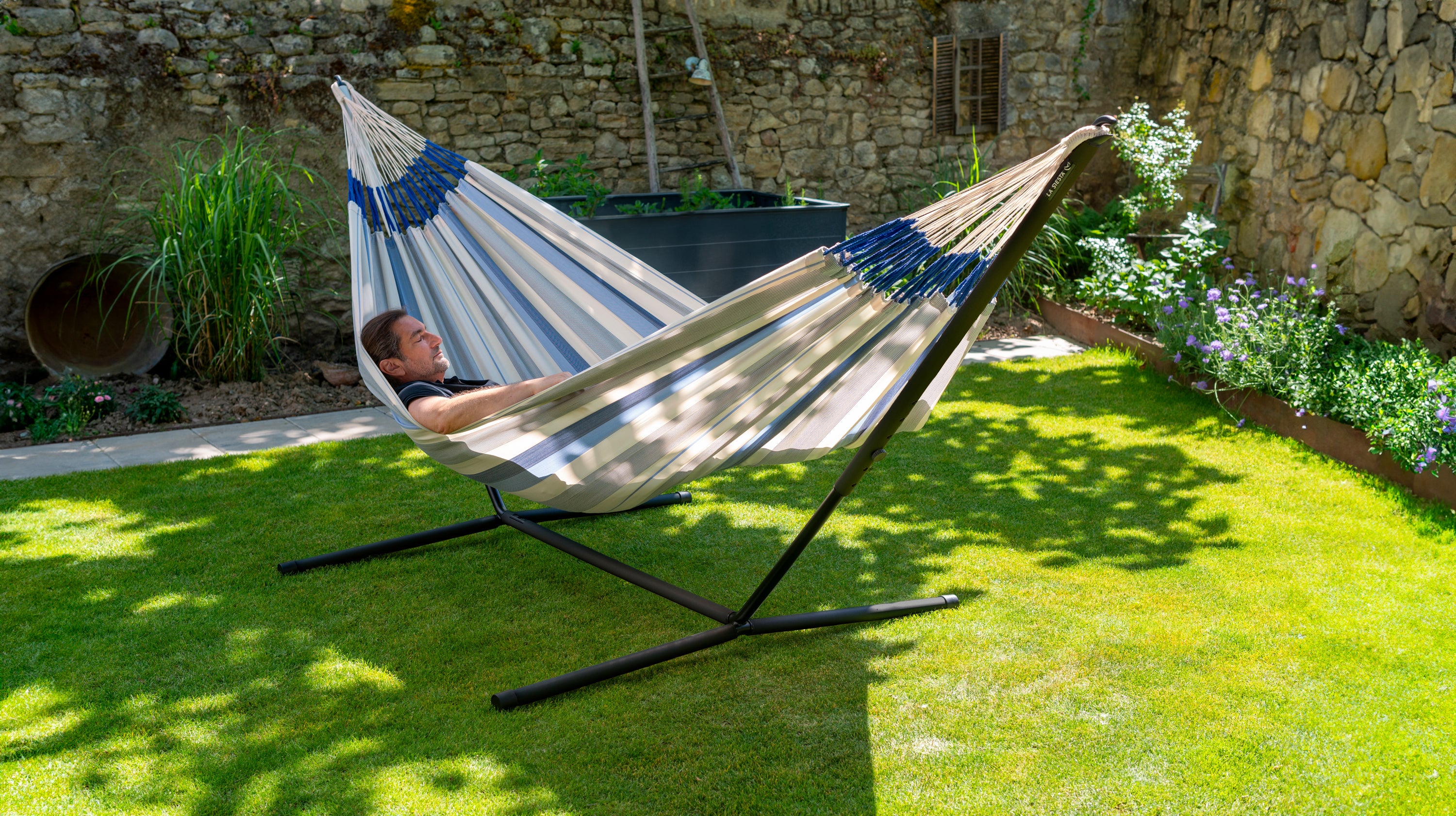 LA SIESTA® - Nautico stativ til kingsize-hængekøjer  - Anthracite