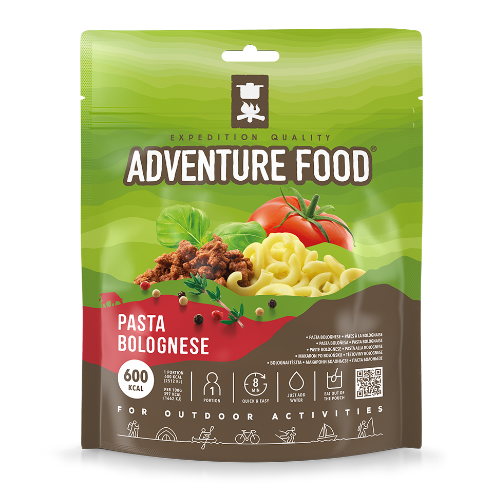 Adventure Food Pasta Bolognese frysetørret måltid, grøn pose