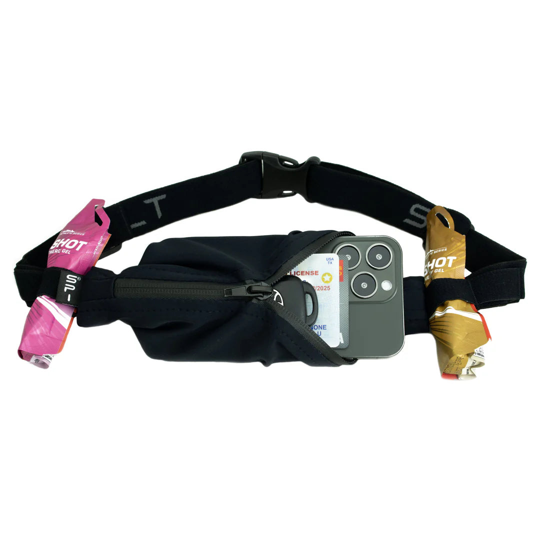 SPIbelt - Løbebælte Performance Water Resistant - Black/Black Zipper