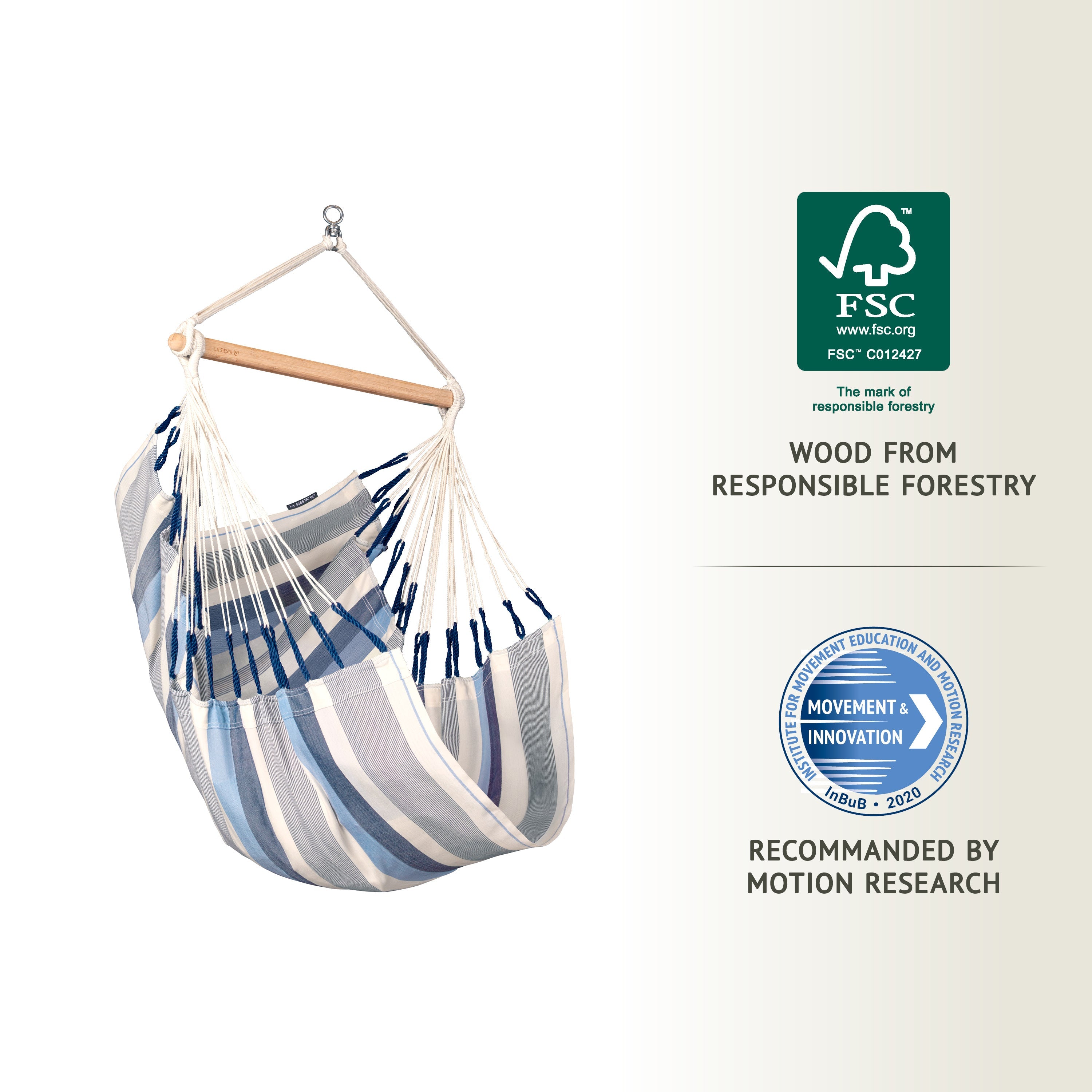 LA SIESTA® - Domingo Basic hængestol outdoor - Sea Salt