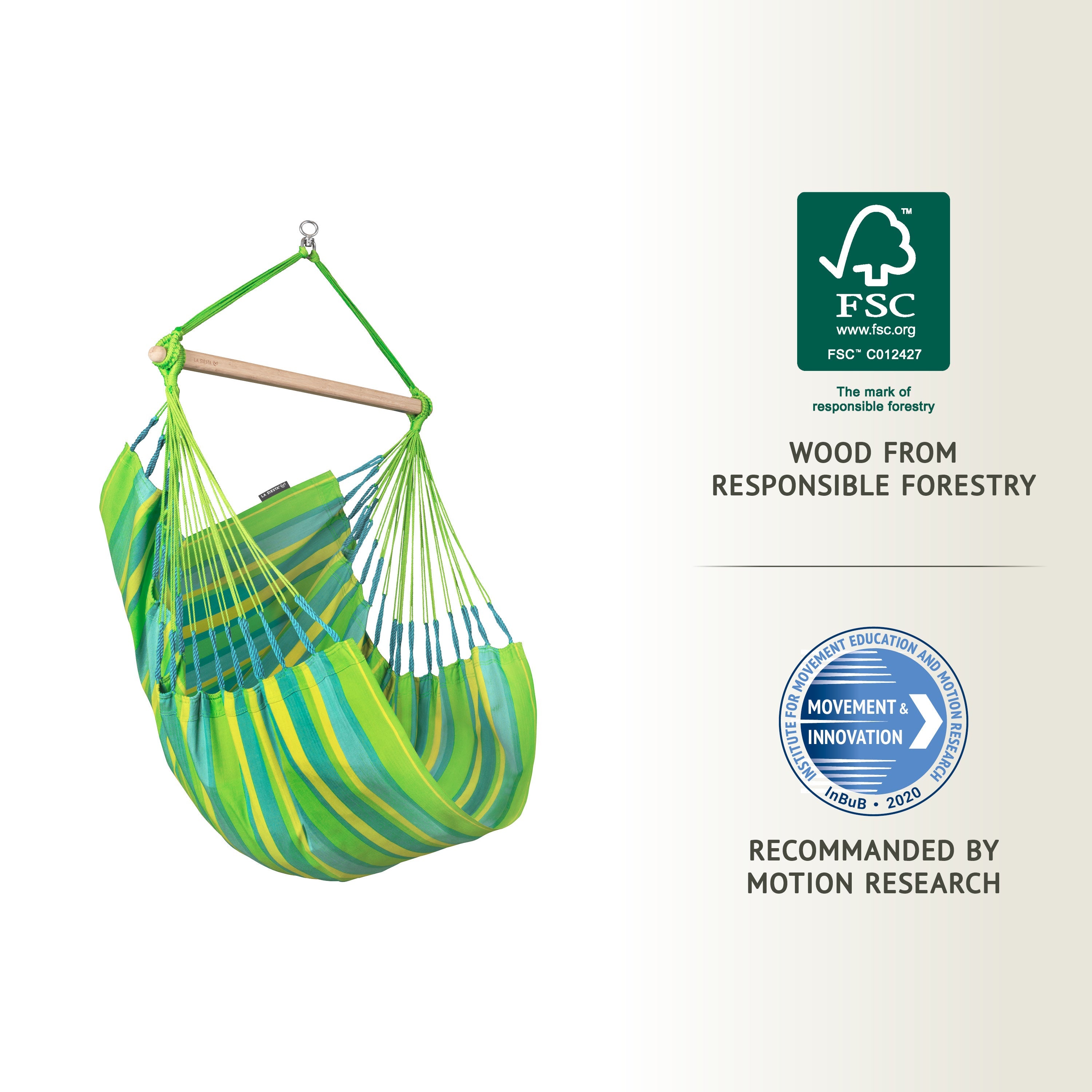 LA SIESTA® - Domingo Basic hængestol outdoor - Lime