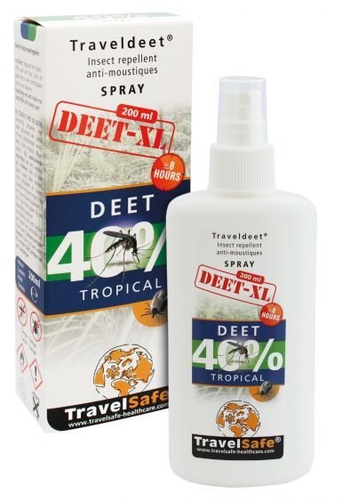 Travelsafe - TravelDEET myggespray 40% XL (spray) 200 ml.