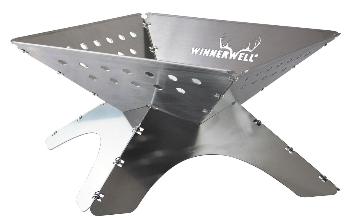 Winnerwell Flat Firepit foldbart bålfad i rustfrit stål (2)