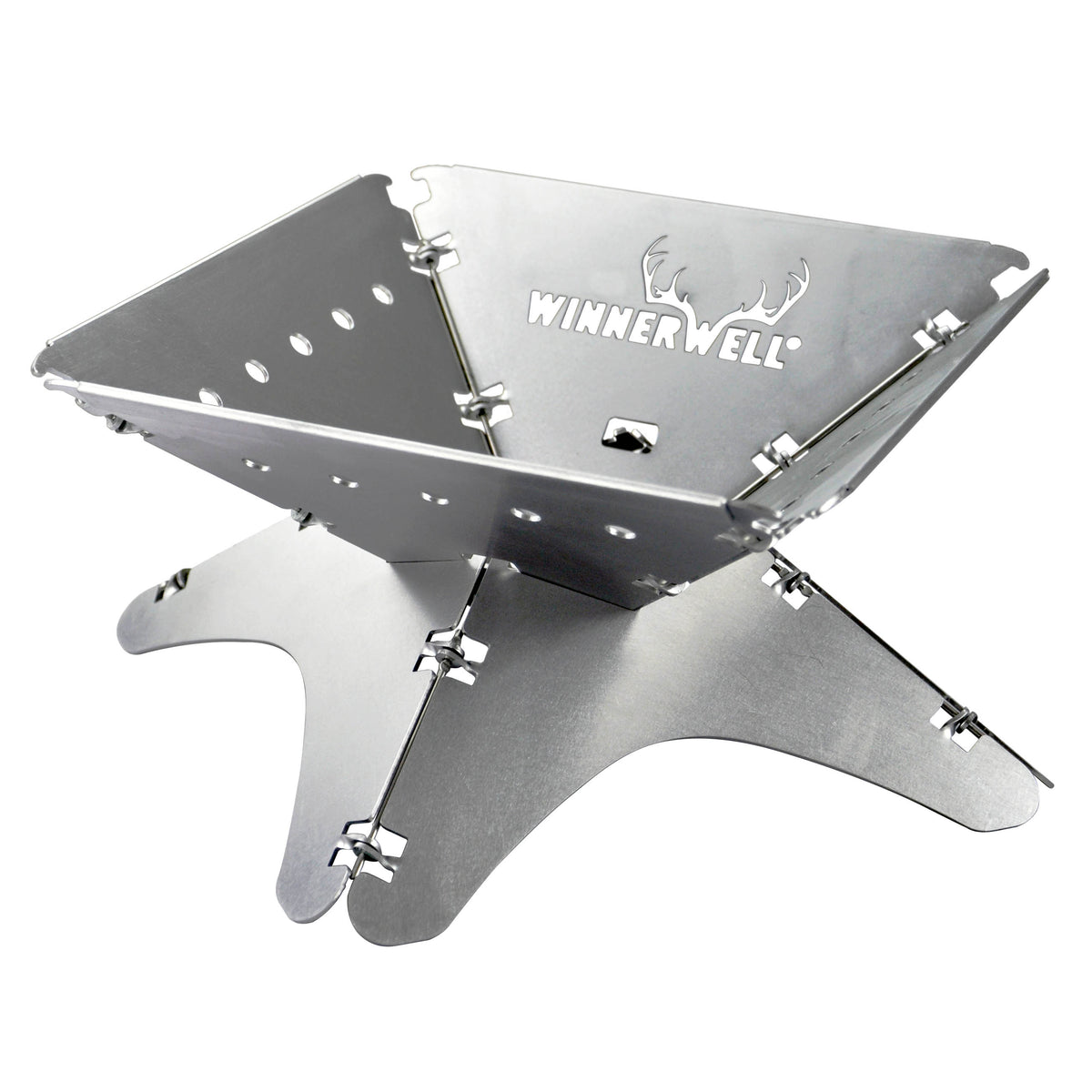 Winnerwell Flat Firepit foldbart bålfad i rustfrit stål (3)