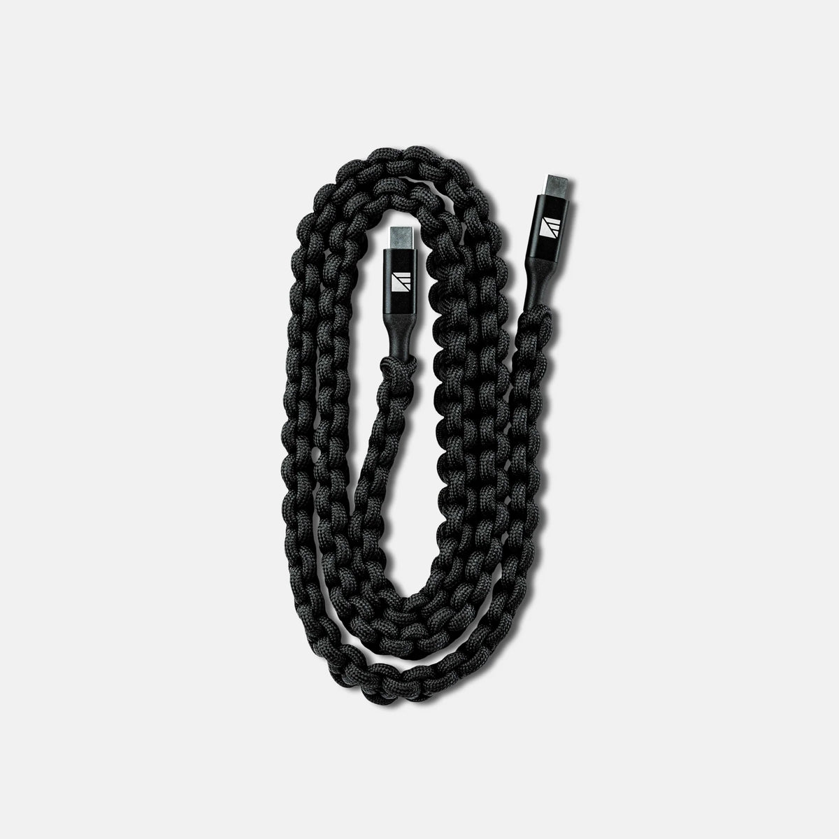 Dark Energy USB-C til USB-C paracord-kabel, sort