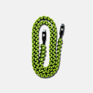 Dark Energy USB-C til USB-C paracord-kabel, grøn