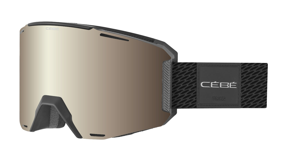 Cébé Slider 3+1 skibriller, mat sort stel og brun spejllinse