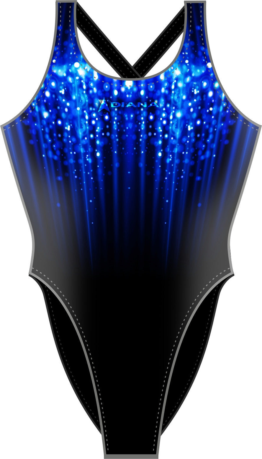 Diana Sport - Badedragter Waterfall - Black/Blue