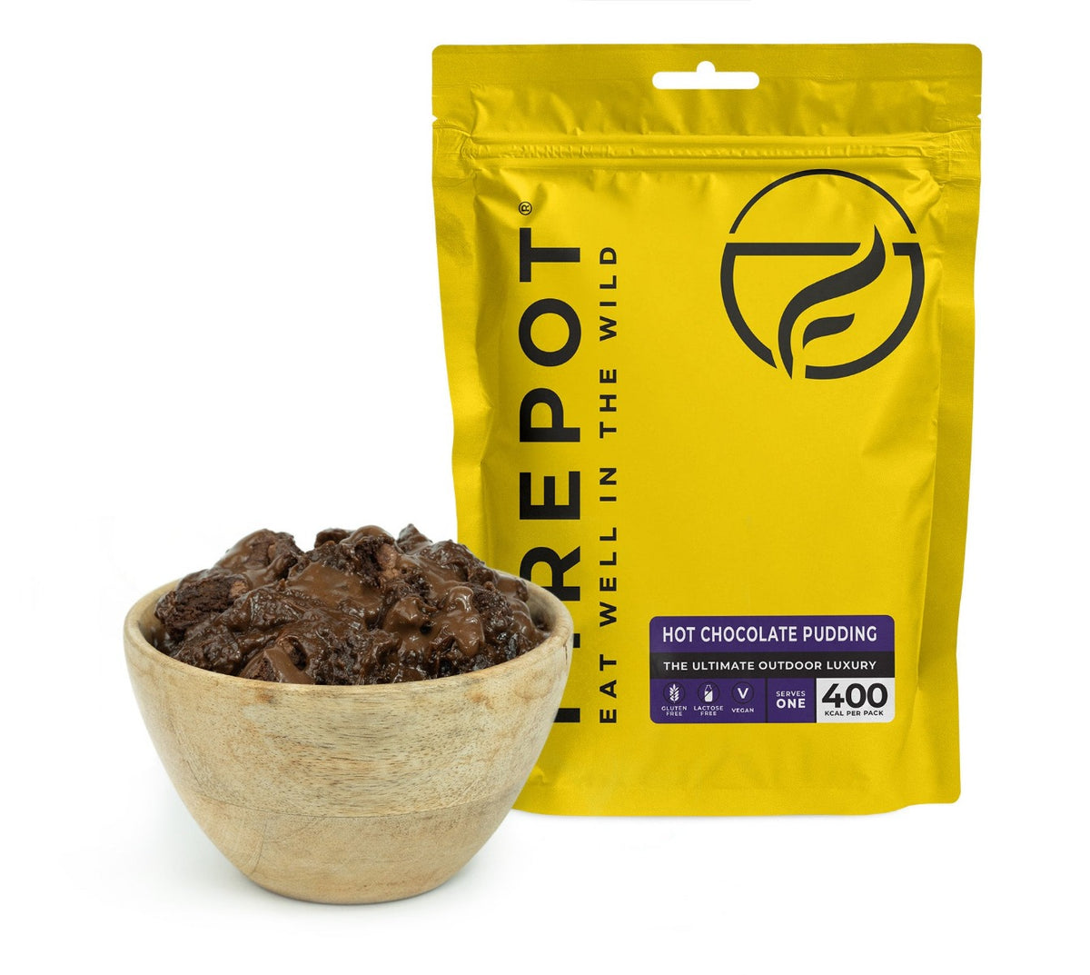 Firepot Varm chokolade budding dehydreret dessert, gul pose