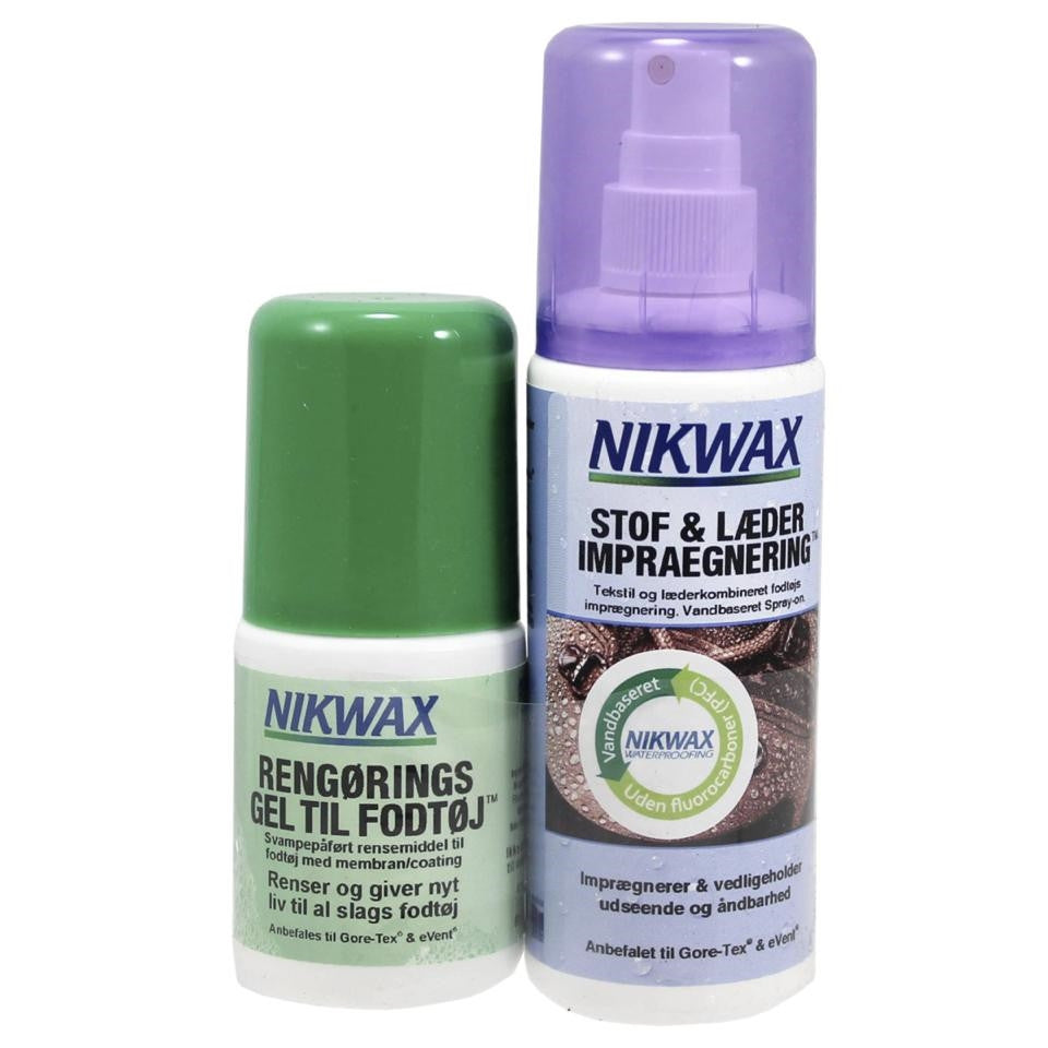 Nikwax - Twinpack Fabric leather spray on + cleaning gel - 125 ml./60 ml.