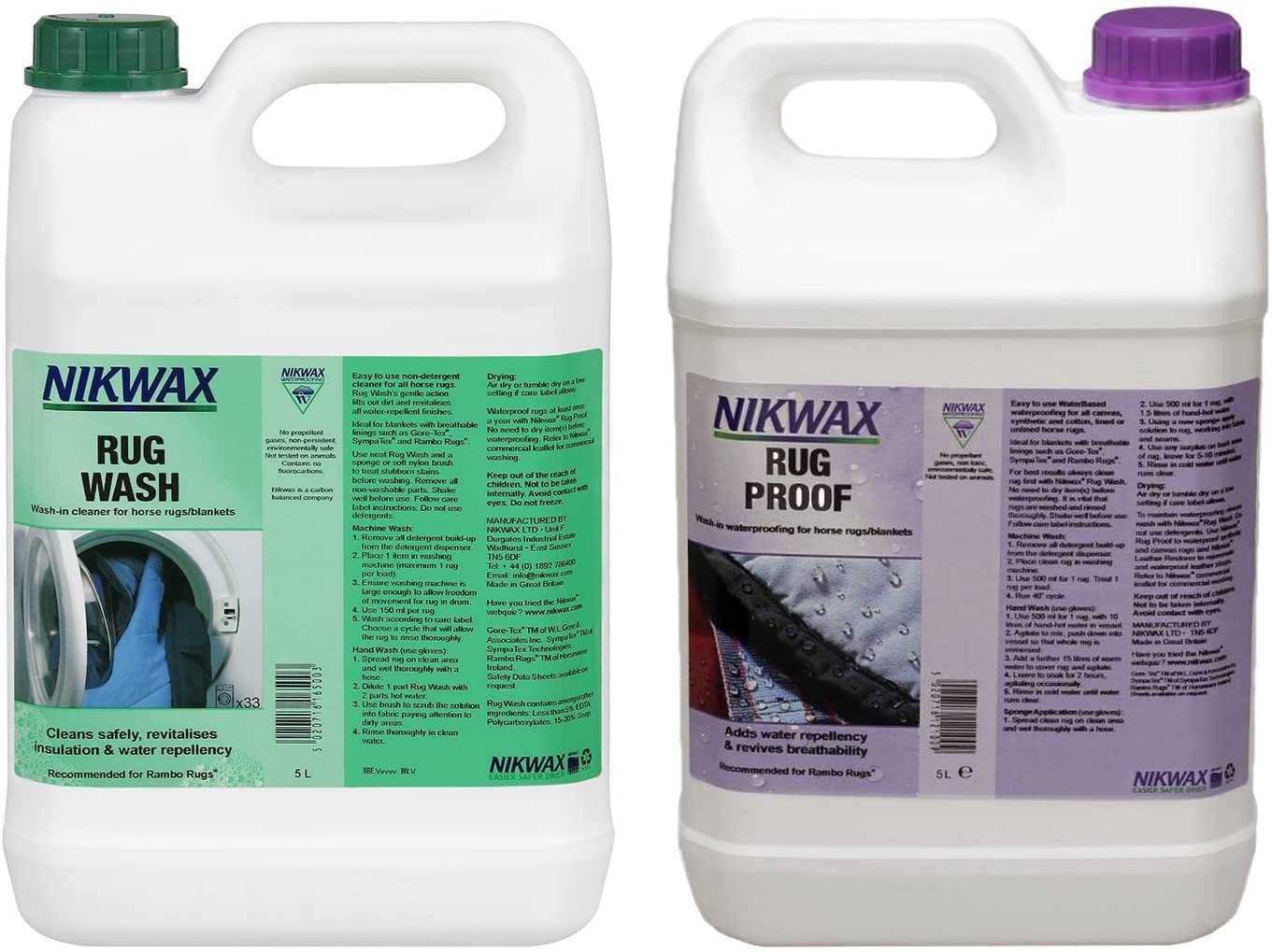 Nikwax - Twinpack Rug Wash/Rug Proof - 2 x 5 L