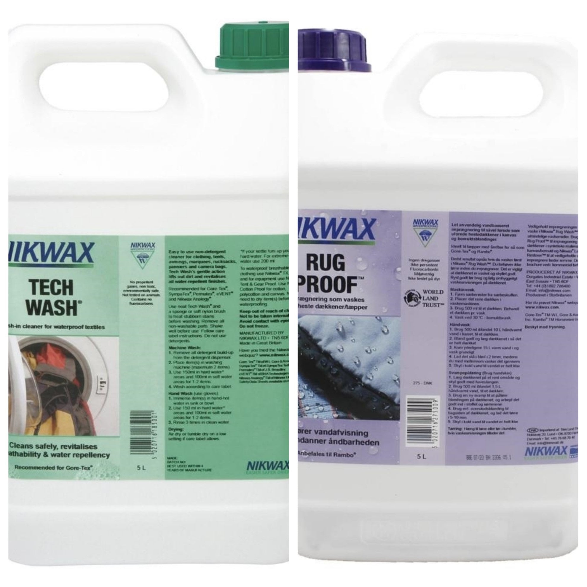 Nikwax - Twinpack Tech Wash/Rug Proof - 2 x 5 L