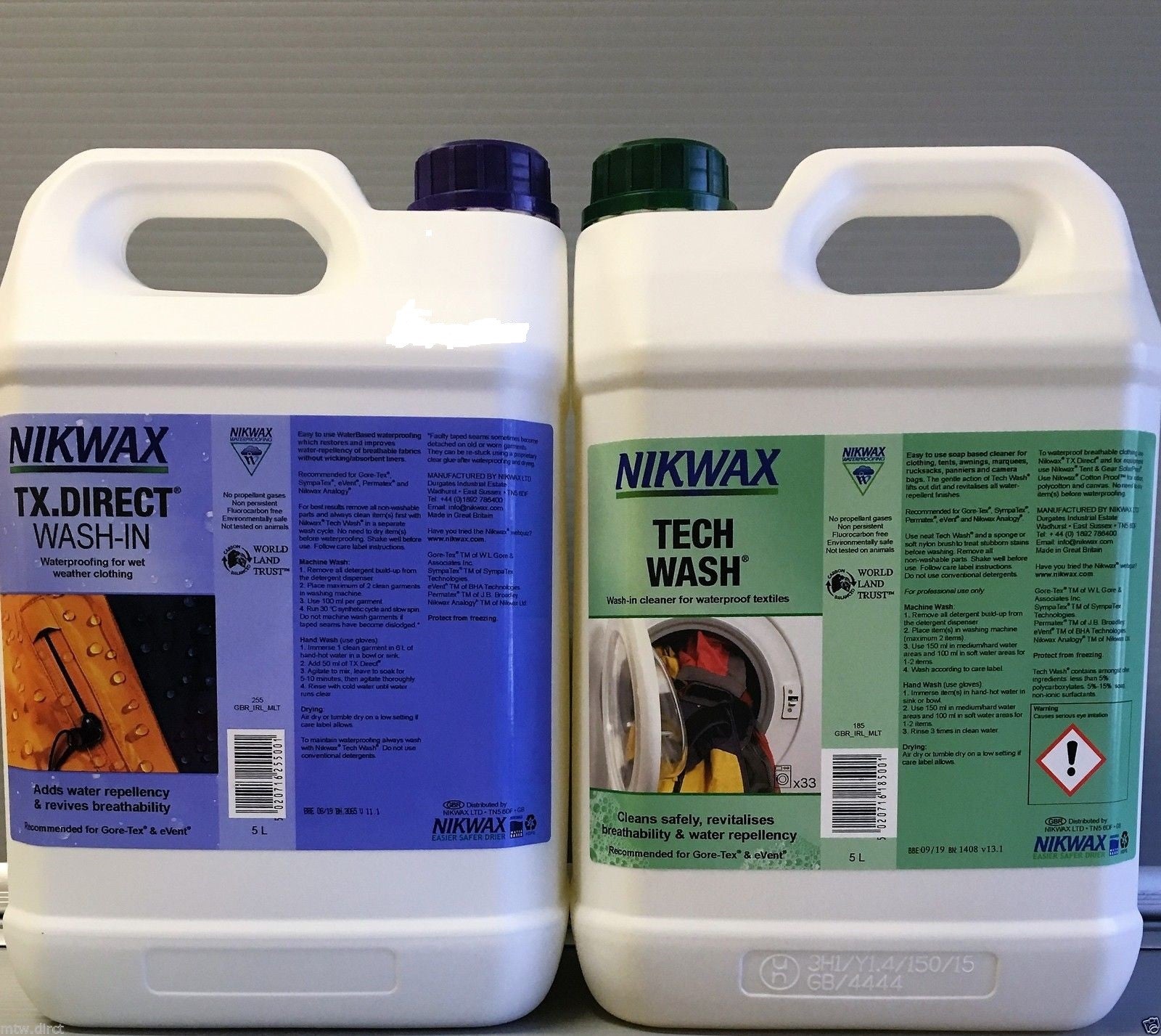 Nikwax - Twinpack Tech Wash/Tx -Direct Wash-In - 2 x 5 L