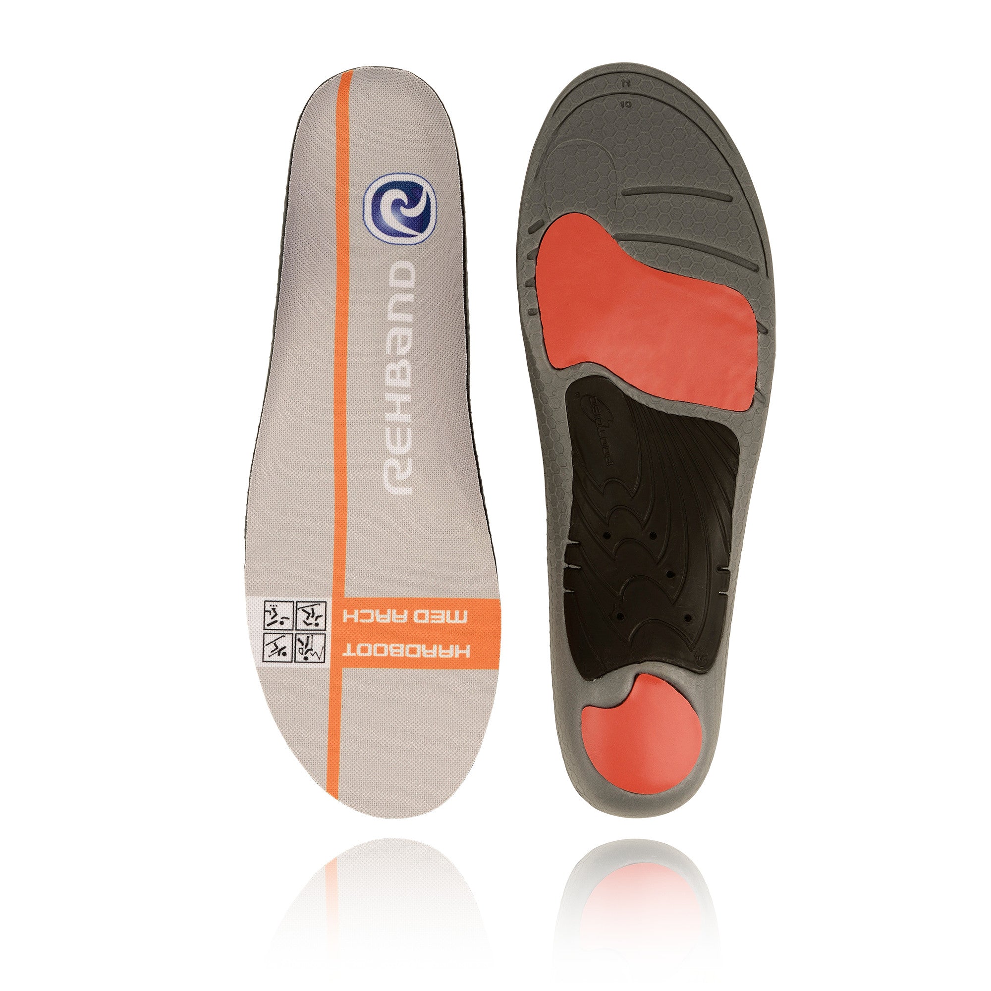 Rehband - Indlægssåler Hardboot Insole Medium Arch - Orange