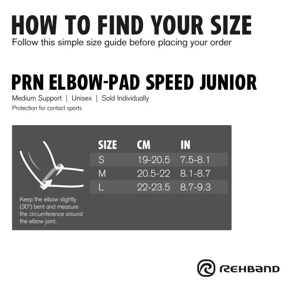 Rehband - PRN Elbow Pad Jr - Black