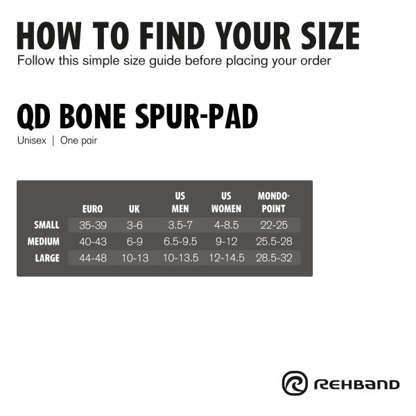 Rehband - Indlægssåler QD Bone spur pad - Black