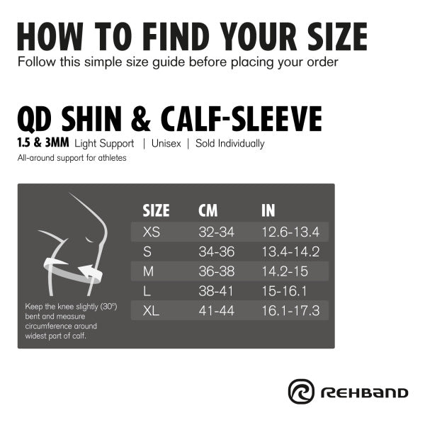 Rehband - QD Shin & Calf Sleeve 3mm - Black