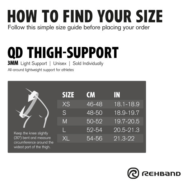 Rehband - QD Thigh Support 3mm - Black