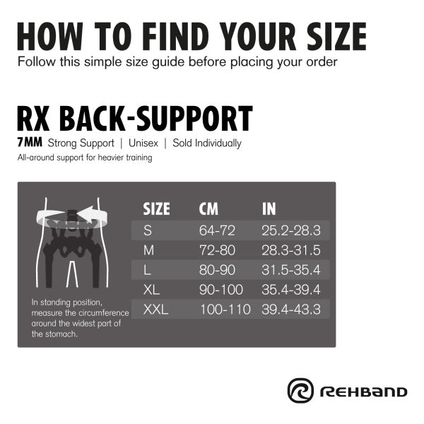 Rehband - Rygbind RX Original Back Support 7mm - Blue