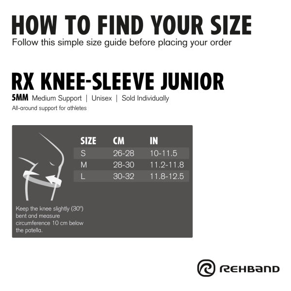 Rehband - RX Knee Sleeve Jr 5mm - Black