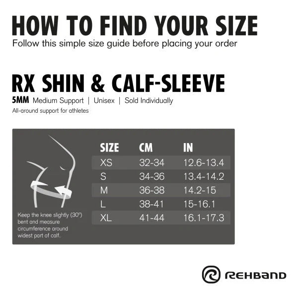 Rehband - RX Shin/Calf Sleeve - Black/Pink