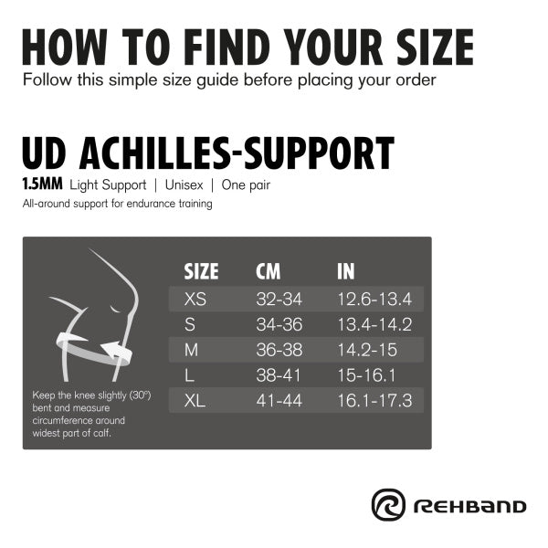 Rehband - UD Achilles Support 1.5mm Pair - Black