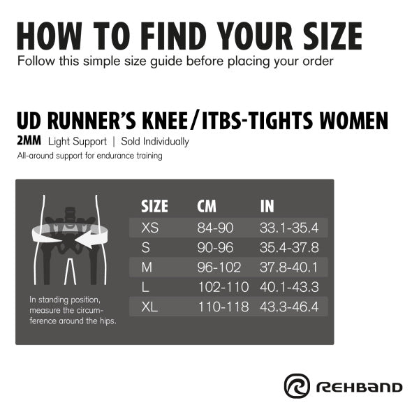 Rehband - UD Runners Knee ITBS Tights Women - Black