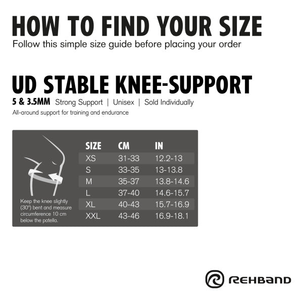Rehband - UD Stable Knee Brace 5mm - Black