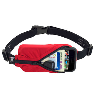 SPIbelt - Løbebælter Original Pocket - Red/Black Zip