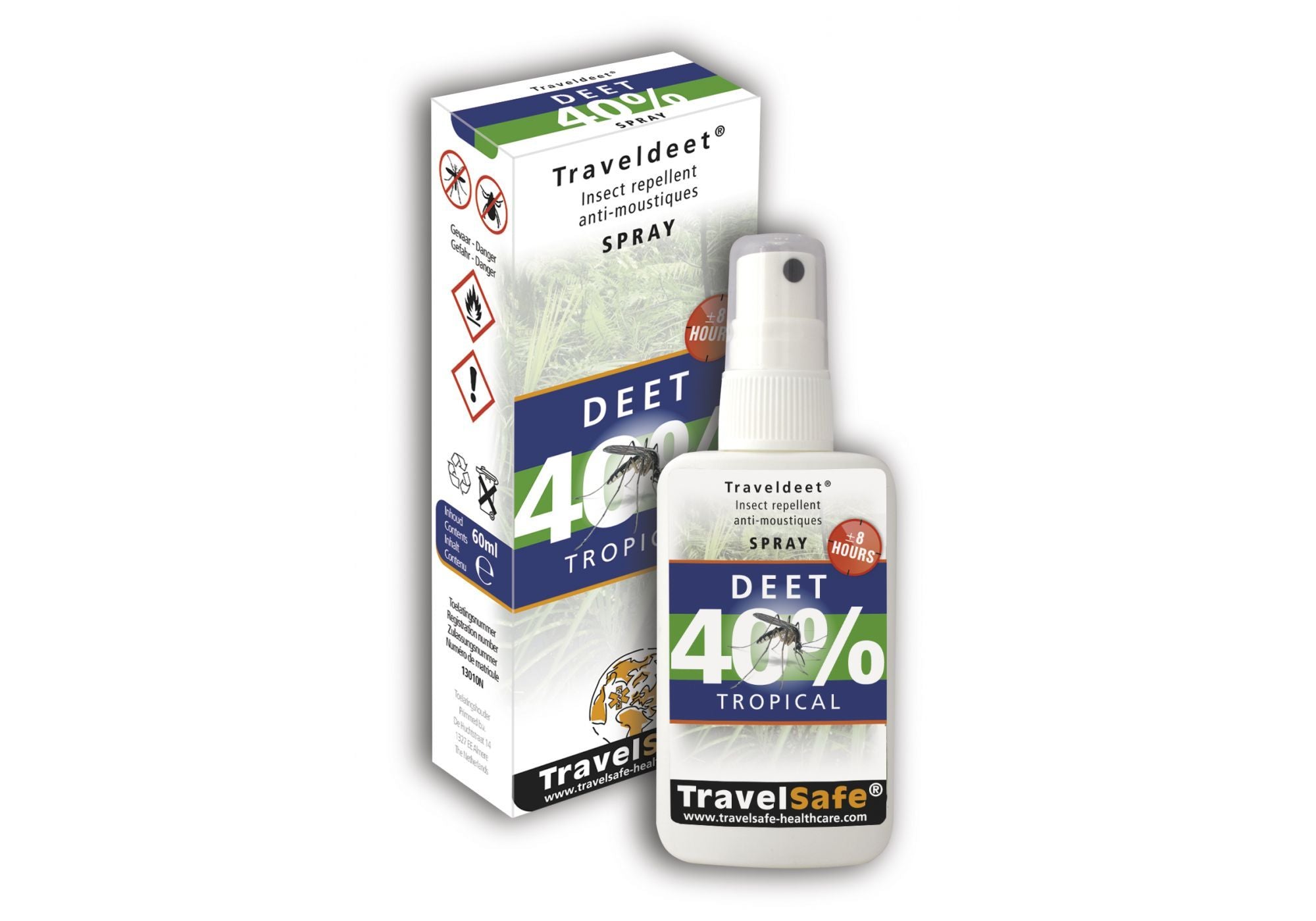 Travelsafe - Myggespary TravelDEET 40% (spray) 60 ml.